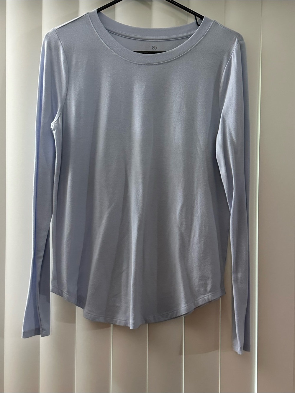 SO Light Blue Long-Sleeve Crewneck Top